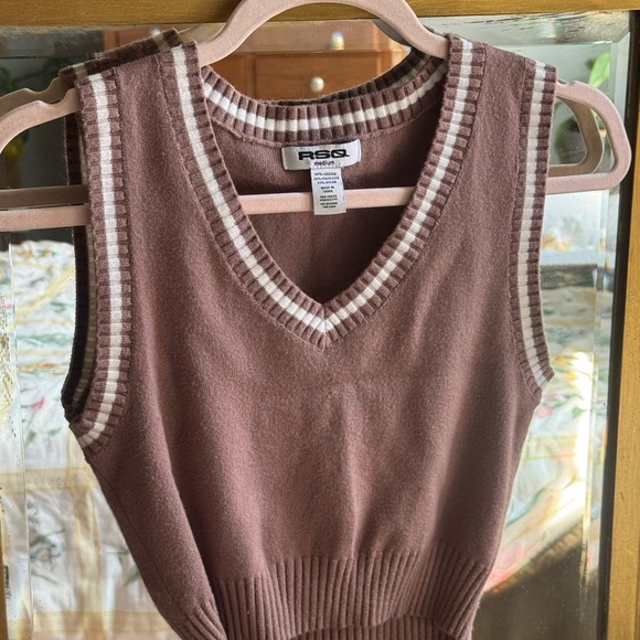 RSQ Sweaters - RSQ Brown V-Neck Sweater Vest
